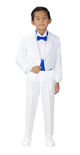 Spring Notion Boys' White Classic Tuxedo with Tail