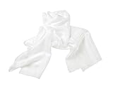 Langschal, ca. 180 x 90 cm, Seitenränder mit Seidenfaden handrolliert,