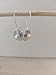 Handmade Lightweight Small Womens Silvertone White Pearl Disc Drop Earrings Beads by Bettina