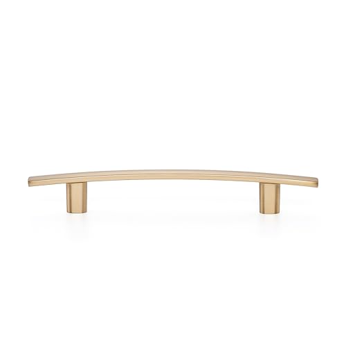 Image of Ravinte 30 Pack Cabinet Handles Champagne Bronze Cabinet Pulls Kitchen Cabinet Handles,Curved Drawer Pulls in 6-1 /4 Inch Length with 4 Inch Hole Center Arch Kitchen Cabinet Hardware