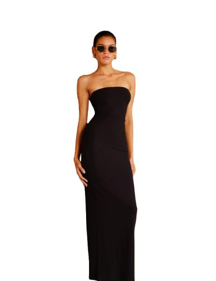 Bonkers Corner Tricon Black Tencel Modal Tube Dress in black