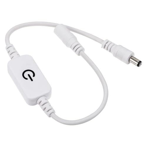 Healeved Interrupteur Tactile Dimmable 12V pour Bande LED Jusqu’À 50W Contrôleur D’Éclairage LED avec Capteur à Induction Variateur pour Décoration Miroir Bureau et Fête