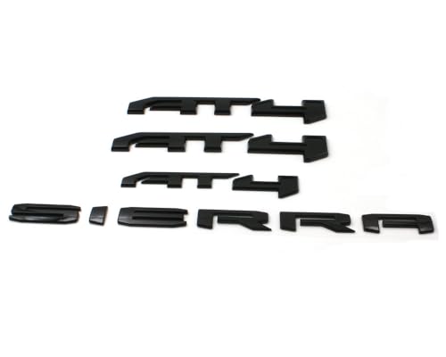 Image of 4PCS Gloss Black AT4 Emblem Sierra Letters Compatible with 2019-2024 Sierra 1500 (Gloss Black)