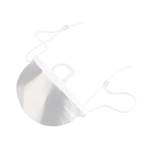 BTOSEP 10 mascarillas faciales transparentes para gastronomía, plástico, antivaho, protección contra saliva, para servicio de alimentos, cocina, suministros de restaurante (como se muestra)