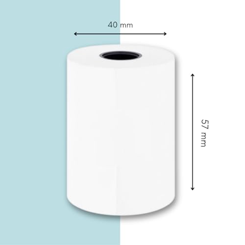 Double Dragon, Premium Thermopapierrollen 57 x 40 mm für PDQ-Kartenterminal, POS, EPOS [Packung mit 10] (Die Verpackung kann variieren)