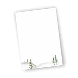 Briefpapier Winter DIN A4 (20, Waldidylle)