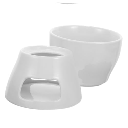 Garneck 1set Chocolate Fondue Pot Ceramic Bowl and Design for Home Use for Parties and Afternoon Tea Cheese Warmer and Butter Fondue Heater
