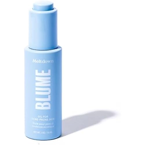 Blume Meltdown - Blue Tansy Face Oil - Acne Treatment + Pore Minimizer - Skin-Smoothing Face Serum with Black Cumin Seed & Rosehip Oil - Helps Calm Redness and Improve Texture (1 Fl oz)