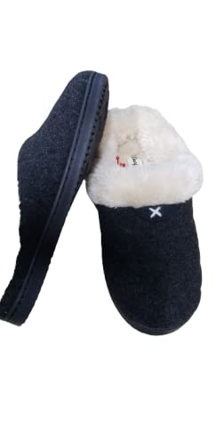 DEARFOAMS Women's Slippers In Black, L(9-10)3