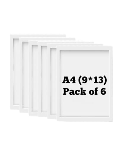 Image of A4 Photo Frame Value Packs: Wall and Tabletop Display Sets for Home, Office, and Certificates| PACK OF 6