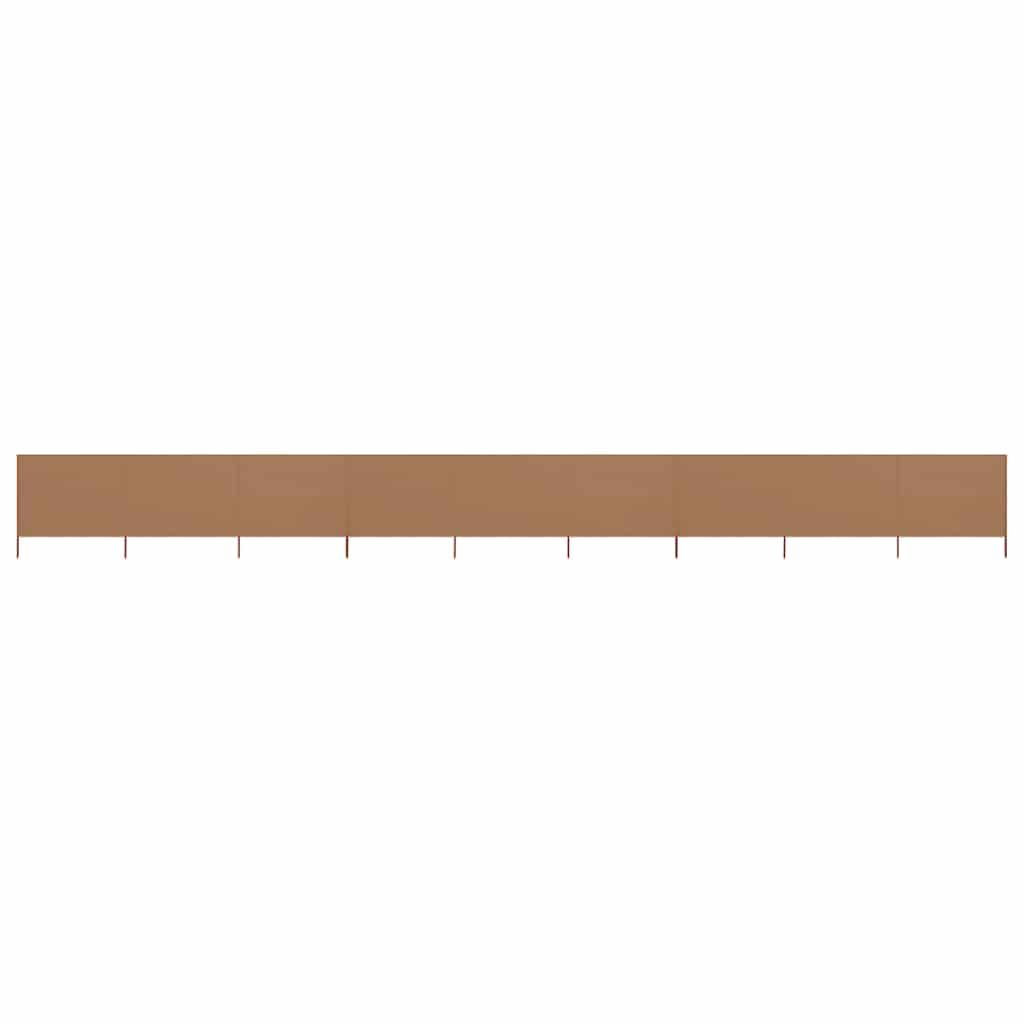 vidaXL 9-panel Wind Screen Durable Stable Sun Privacy Folding Screens Breakers Beach Shelter Camping Windbreaks Fabric 1200x120cm Taupe