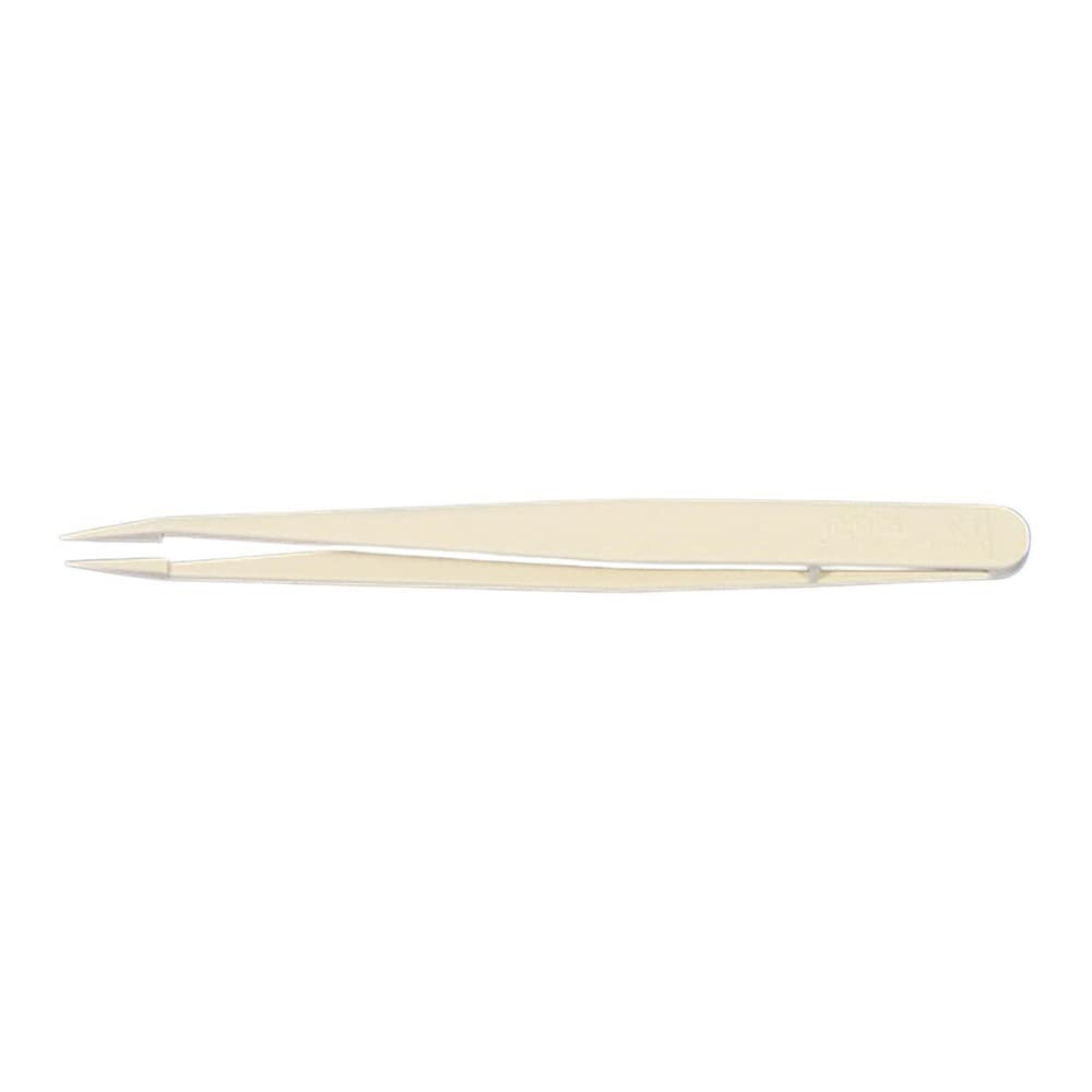 EMS 78192-01 Rubis Reinforced Tweezer with Pointed Flat-Contact Tip, Style K7, Plastic, 120 mm Length