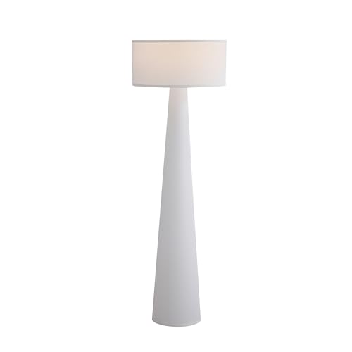 Image of White Floor Lamp for Living Room, 59 Inch Tall Standing Lamp with Shade