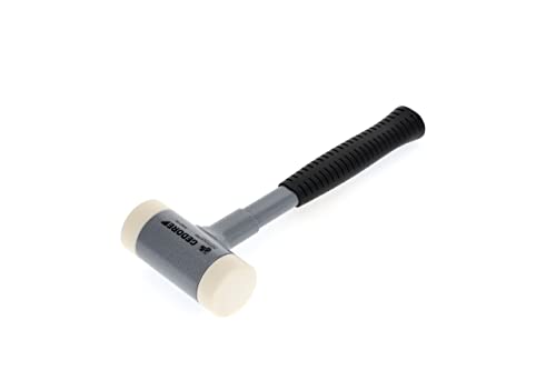 GEDORE Rückschlagfreier Schonhammer, Ø 50 mm, Stahlrohrstiel, Austauschbare Polyamid-Köpfe