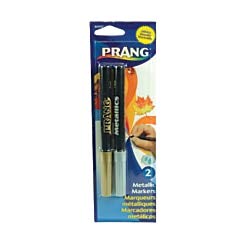 Prang Metallic Washable Markers, Bullet Tip, Gold/Silver, 2/Set