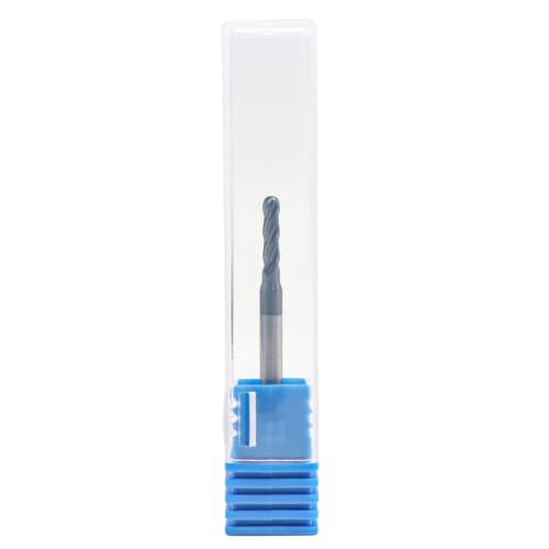 Image of 5Pcs 3 /32 inch 4 Flute Solid Carbide Ball Nose End Mills - AlTiN Coated | 30 Degree Helix, 3 /32 inch Cutting Diameter, 1 /8 inch Shank Diameter, 3 /8 inch Length of Cut, 1-1 /2 inch Overall Length