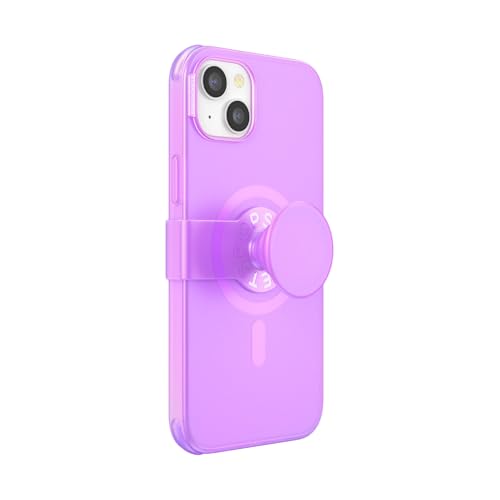 Image of PopSockets iPhone 14 Plus Phone Case with MagSafe, Wireless Charging Compatible, Pink - iPhone 14 Plus MS Pink Translucent