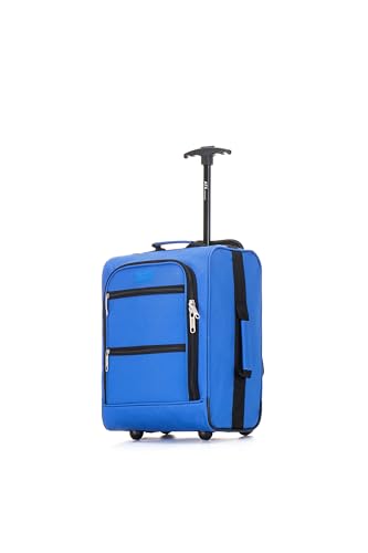 ATX Luggage Ryanair & Wizzair 2-in-1 Carry-On Backpack Suitcase 40x30x20 cm Approved Hand Luggage with Wheels | 24L, 1.25kg | Blue