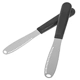 Healifty Edelstahl Butterschneider mit Löchern und Butterstreicher 2 Stück Multifunktionales Käsewerkzeug mit Ergonomischem Griff Praktischer Käseschaber für Party und Haushalt