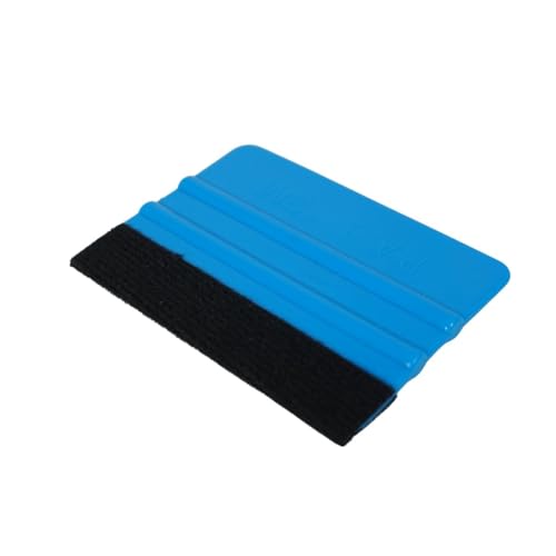 Black Felt Edge Vinyl Squeegee Tool Car Vinyl Scraper Decal Applicator - (Pack 12 Units)