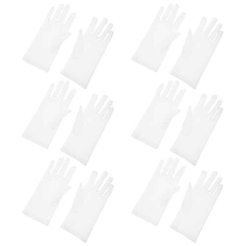 Guantes de algodón blanco transpirables de NUOBESTY para un uso prolongado y cómodo