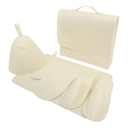 NULYLU 1ensemble Set Complet De Sauna Feutre Bonnet Matelas Et De Rangement Accessoires Respirants Et Absorbants Pour Expérience Sauna Confortable