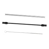 KOMBIUDA Milchaufschäumer Schlauch Set mit Reinigungsbürste für Vollautomatische Kaffeemaschinen Ersatz Milchschlauch aus Silikon und Metallrohr Kompatibel mit Bosch und weiteren Marken