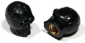 skull valve cap Black
