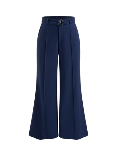 CIDER Women's Middle Waist Belted Flare Pants Casual Cozy Stylish Trousers