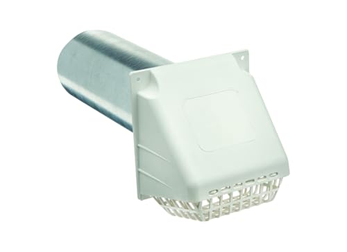Deflecto Dryer Vent Hood, Wide Mouth, 4\", White (RVHAW4) - Thumbnail 2