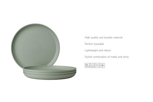 Mepal - Breakfast plate Silueta - Dishwasher & microwave resistant - Plastic plates - Dinner plates - Tableware - 23 cm - Nordic sage - Image 3