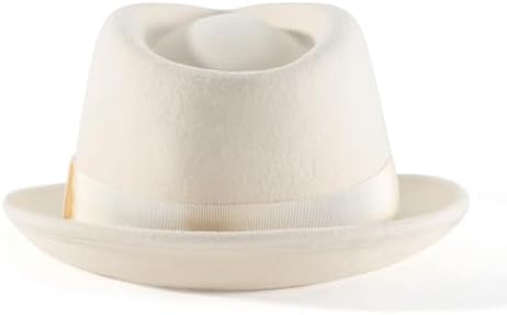 Home Prefer Men's Wool Felt Winter Hat Short Brim Fedora Hat