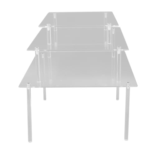 Support gateau acrylique transparent stable 3 niveaux pour mariage