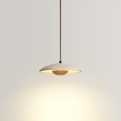 Lámpara de techo madera maciza de mediados de siglo Wabi Natural para salón de diseño rústico