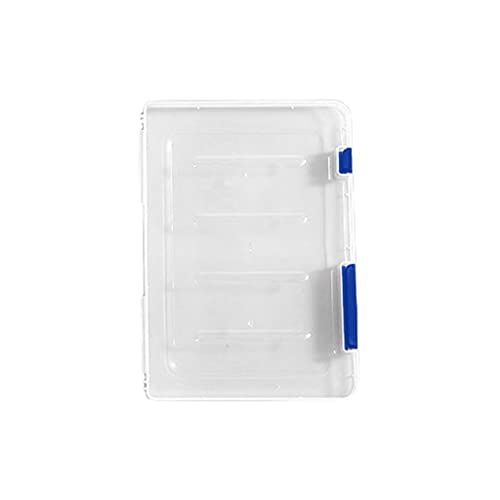 Storage Boxes Home Organizer Bins A5 Transparent Storage Box Clear Plastic Document Paper Filling Case File Plastic File Storage(blue)