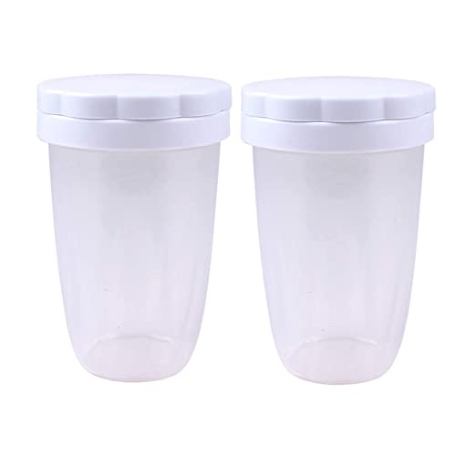 Hbaebdoo 2 Pcs Icing Sugar Shaker Flour Shaker with Lid for Cocoa Shaker Flour Cake Baking Flour Sieve