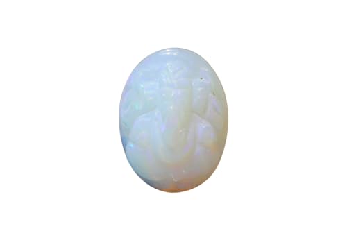 Opale de feu naturelle sculptée Ganesh, gemme éthiopienne de 5.5 ct