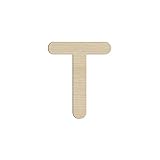 t-bois bridge Contreplaqué épaisseur 3mm CLAPITO - Lettre T en bois pour loisirs créatifs. H. 8cm - Ep. 3mm