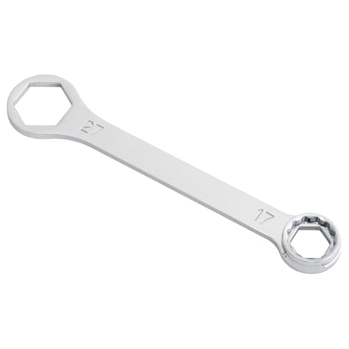 Image of TUSK Racer Axle Combo Wrench 17mm /27mm Includes 13 /16 inch for 2-Stroke Spark Plug Removal