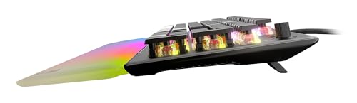 Turtle Beach Vulcan II Max - Clavier de Jeu Optique et Mécanique pour PC, Touches Rétro-éclairées RGB Personnalisables Repose-Poignets, Interrupteurs Titan II, Plaque en Aluminium, Noir