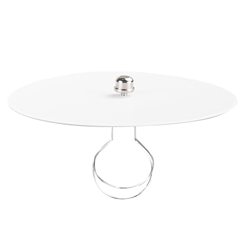 FSLiving 11.8 in Round Diffuser Shade with Clip Adapter, Acrylic Lamp Shade Diffusers for Pendants Light Table Lamp, Fits 12-14" Openings, Frosted White, 1 Pack