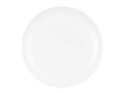 Seltmann Weiden Amina Weiß Brotteller, 16 cm, Runder Beilagenteller mit dezentem Relief-Muster, Spülmaschinen- und Mikrowellenfest, Porzellan, Weiß