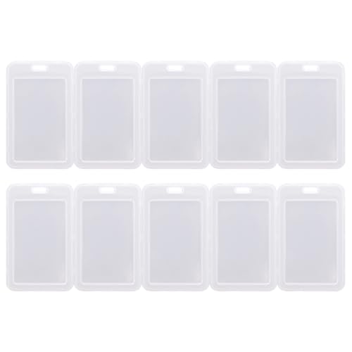 Kisangel Couverture de bus en plastique transparent à rabat, lot de 15 pièces, protection portable, pour étudiants, cartes d'identité et badges
