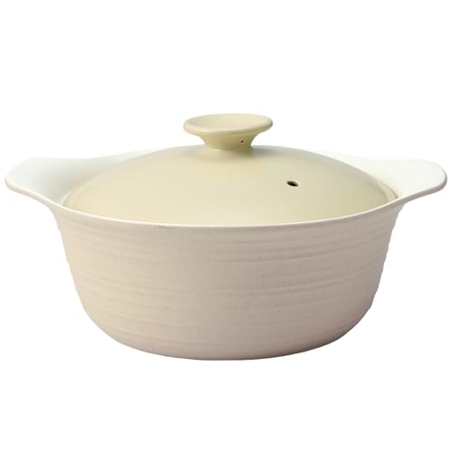 TAMAKI エアリー 土鍋 M 30x26.5x高さ16.5x底面直径16cm 超軽量 電子レンジ対応 オーブン対応 ガスレンジ対応 ハロゲンヒーター対応 T-956281