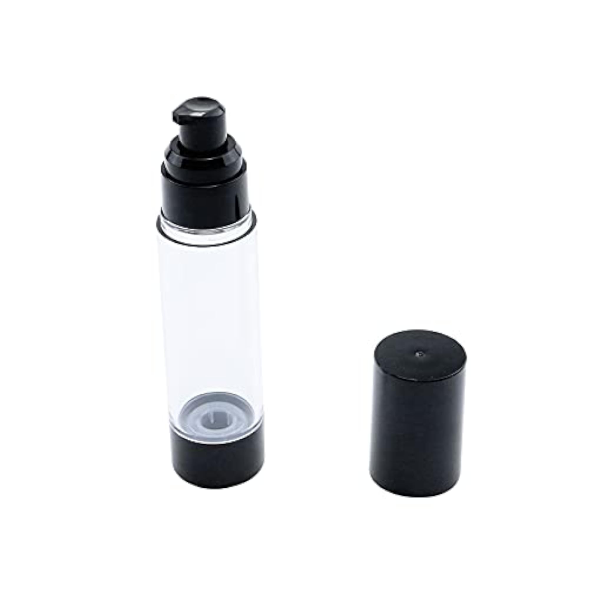 8Pcs Black Plastic Refillable Pump Containers for Lotion