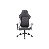 Newskill Silla Gaming Profesional de Escritorio Akeron, Cuero PU Transpirable, Altura Ajustable, Reclinable 180º, Gas Pistón Clase 4, Reposabrazos Ajustables 3D, Cojín Lumbar y Cervical, Blanca