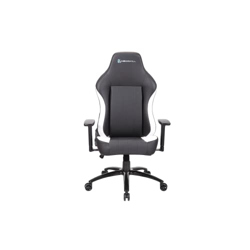 Newskill Silla Gaming Profesional de Escritorio Akeron, Cuero PU Transpirable, Altura Ajustable, Reclinable 180º, Gas Pistón Clase 4, Reposabrazos Ajustables 3D, Cojín Lumbar y Cervical, Blanca