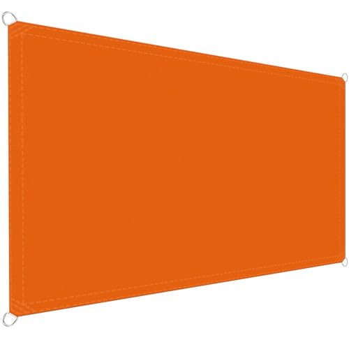 Voile d'ombrage rectangle 1.5x2.5m en polyester orange résistant - 2