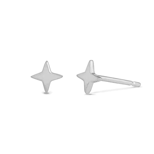 Boma Jewelry Sterling Silver Mini Minimalist Starburst Stud Earrings