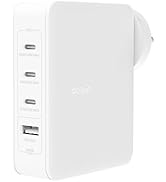 Belkin 140W 4-Port GaN Wall Charger | Travel Plug USB -C PD Fast Charge | Compatible for iPhone, ...